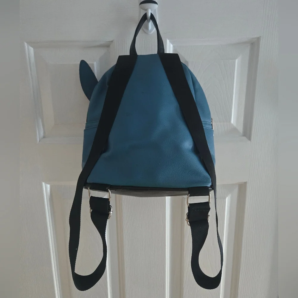 Disney Blue Stitch Eating Pizza Mini Backpack